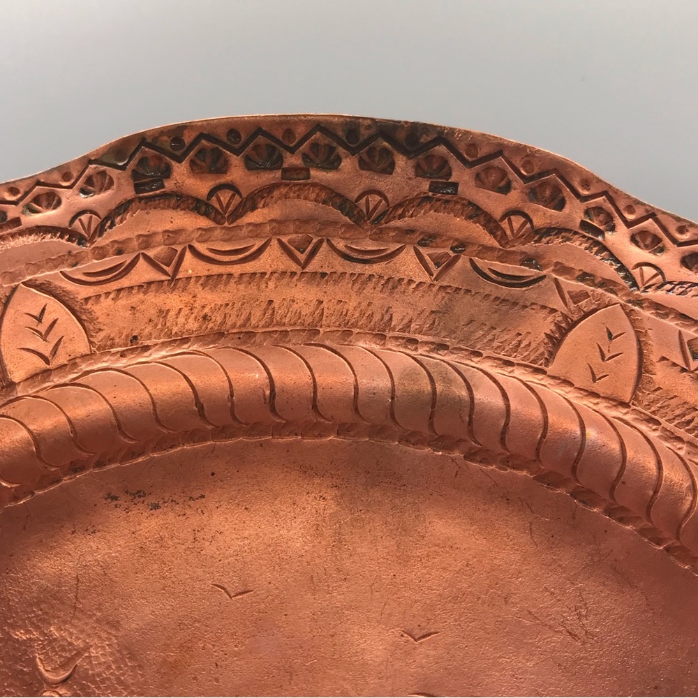 Unknown vintage Islamic madrassa or mosque on solid copper plate. - Picture 6 of 6